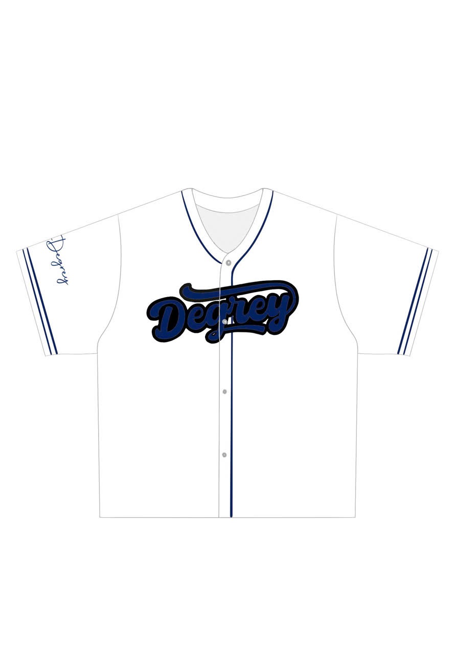  Áo khoác sơmi Jersey Degrey Baseball form rộng màu xanh - BASEXA 