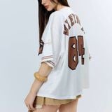  Áo khoác sơmi Jersey Degrey Baseball form rộng màu moca - BASEM 