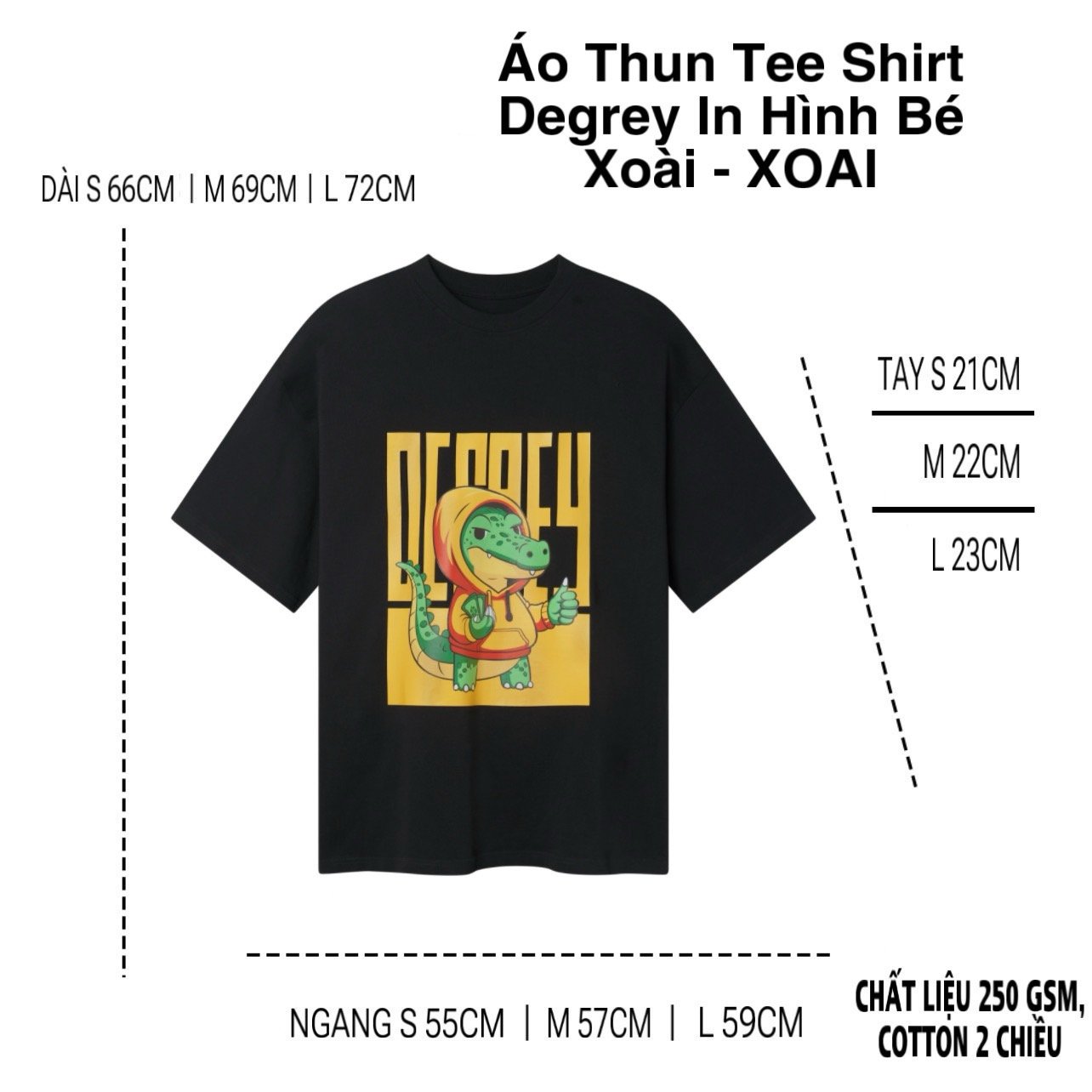  Áo thun Tee shirt Degrey in hình bé Xoài - XOAI 