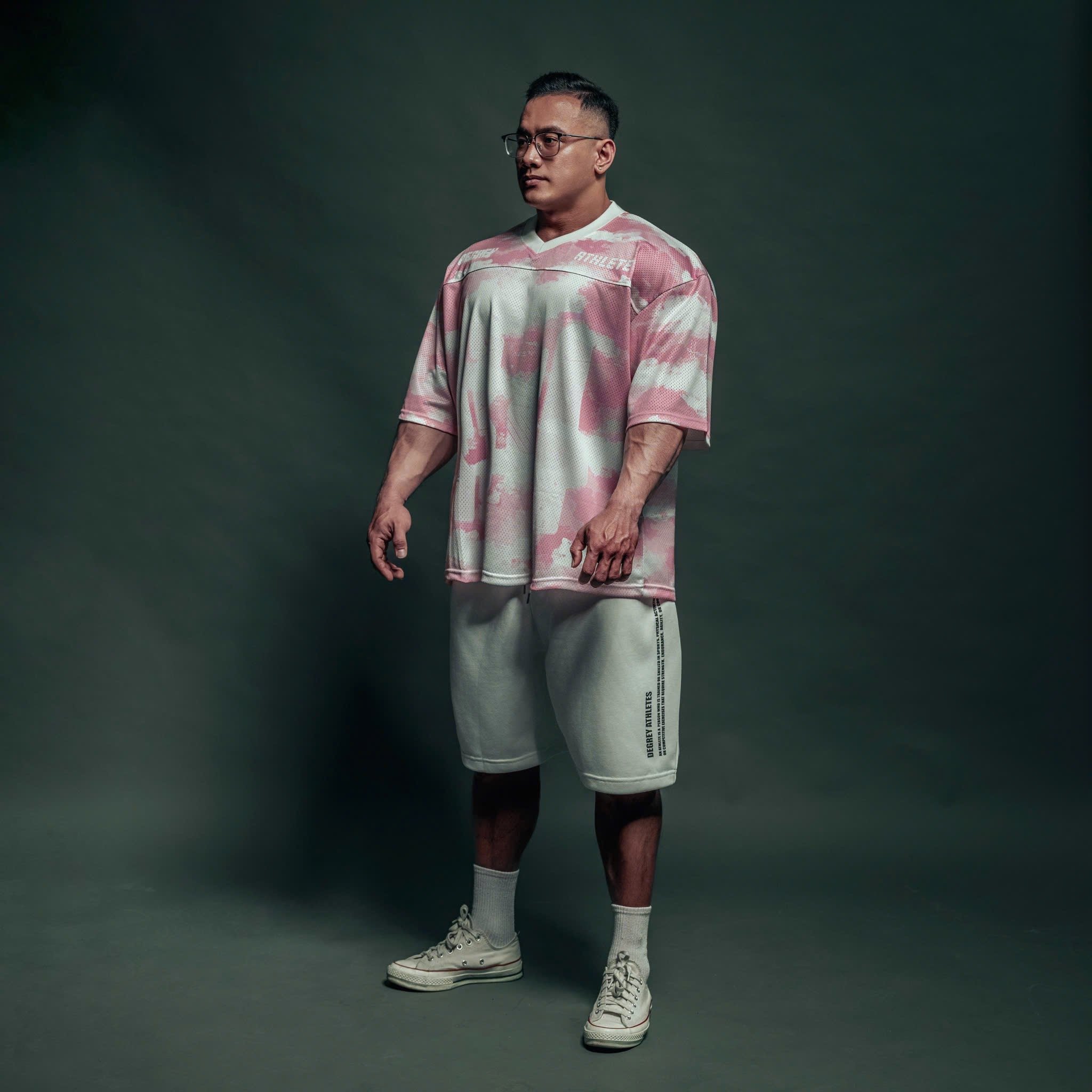  Áo thun Degrey Jersey cổ tim in hình thời trang thể thao nam nữ màu camo hồng - JERCAMOHONG 