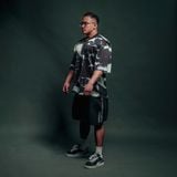  Áo thun Degrey Jersey cổ tim in hình thời trang thể thao nam nữ màu camo đen - JERCAMODEN 