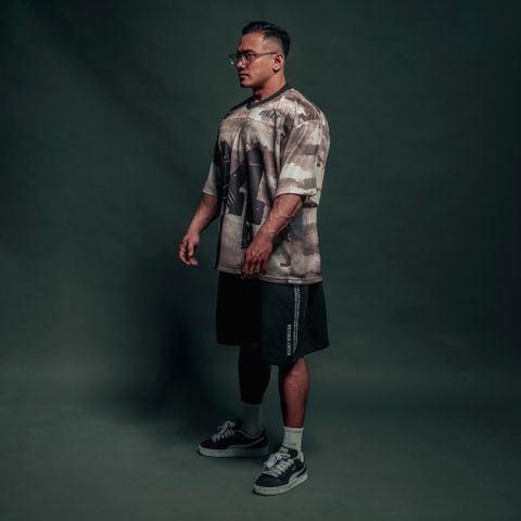  Áo thun Degrey Jersey cổ tim in hình thời trang thể thao nam nữ màu camo- JERCAMO 