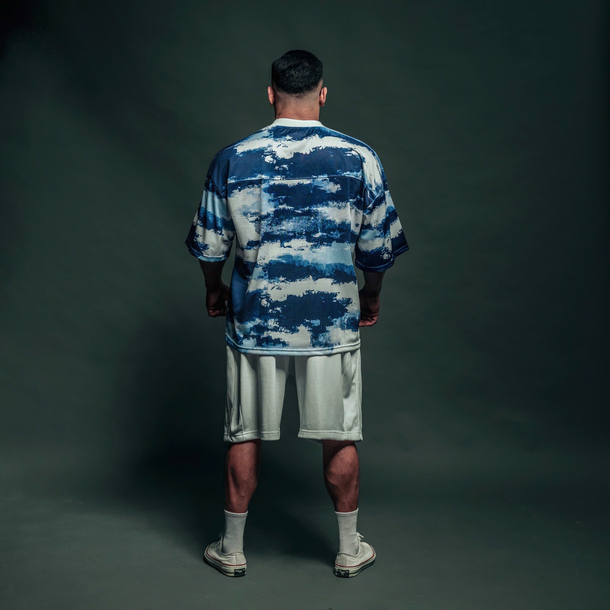  Áo thun Degrey Jersey cổ tim in hình thời trang thể thao nam nữ màu camo xanh- JERCAMOXANH 