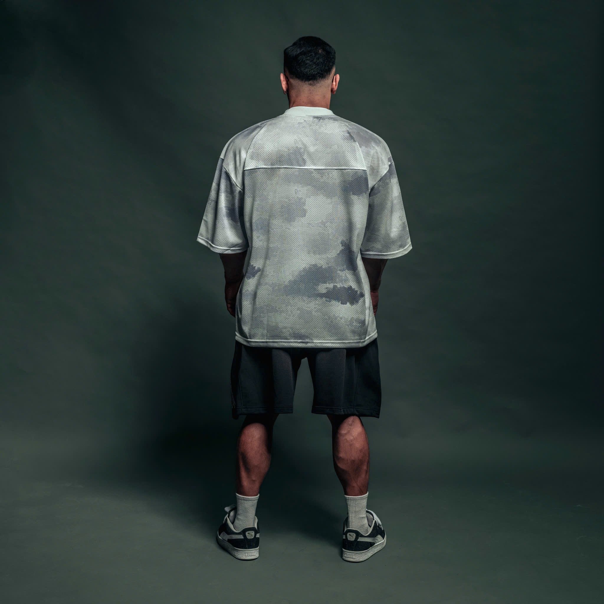  Áo thun Degrey Jersey cổ tim in hình thời trang thể thao nam nữ màu camo xám - JERCAMOXAM 