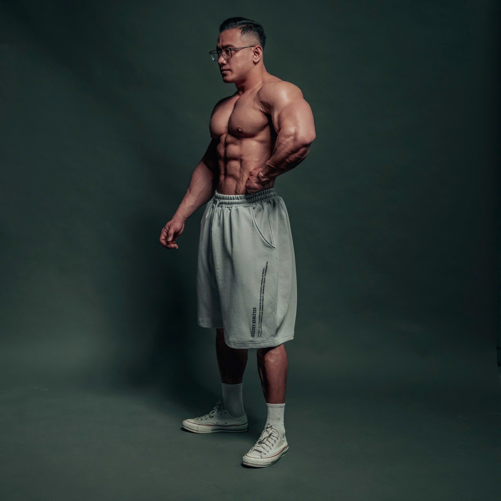  Quần lửng chất liệu chân cua Degrey short pant thiết kế thời trang nam nữ màu xám - SHOPAX 