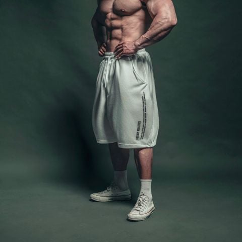  Quần lửng chất liệu chân cua Degrey short pant thiết kế thời trang nam nữ màu trắng - SHOPAT 