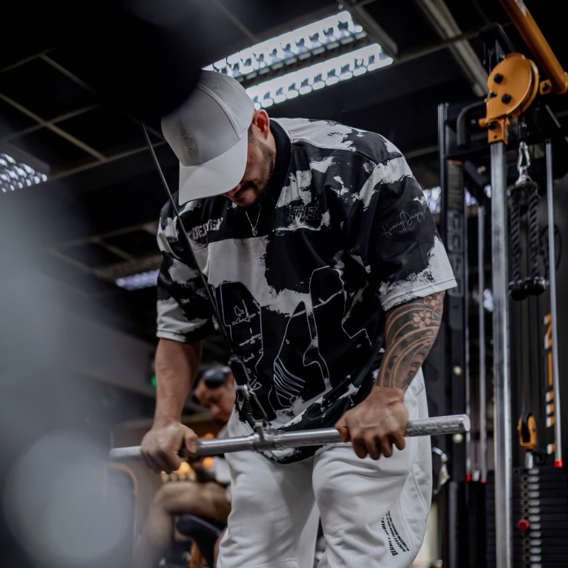  Áo thun Degrey Jersey cổ tim in hình thời trang thể thao nam nữ màu camo đen - JERCAMODEN 
