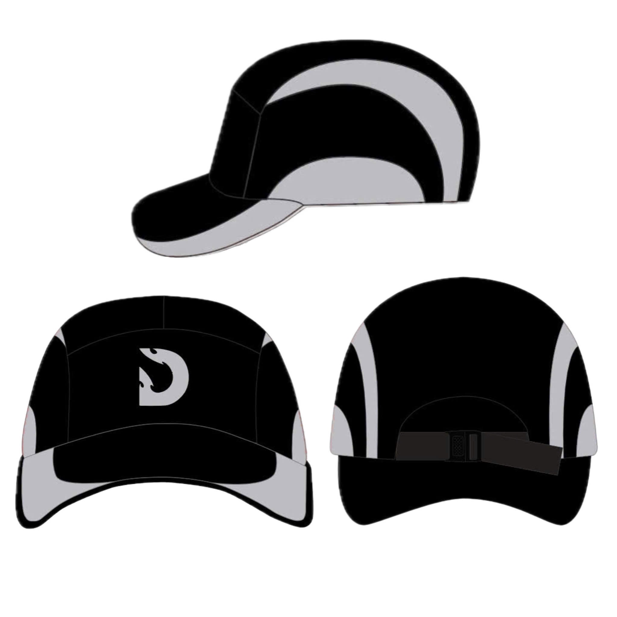  Mũ/Nón Degrey màu đen phối xám lưỡi trai cap thêu logo thiết kế thời trang - CAPDX 