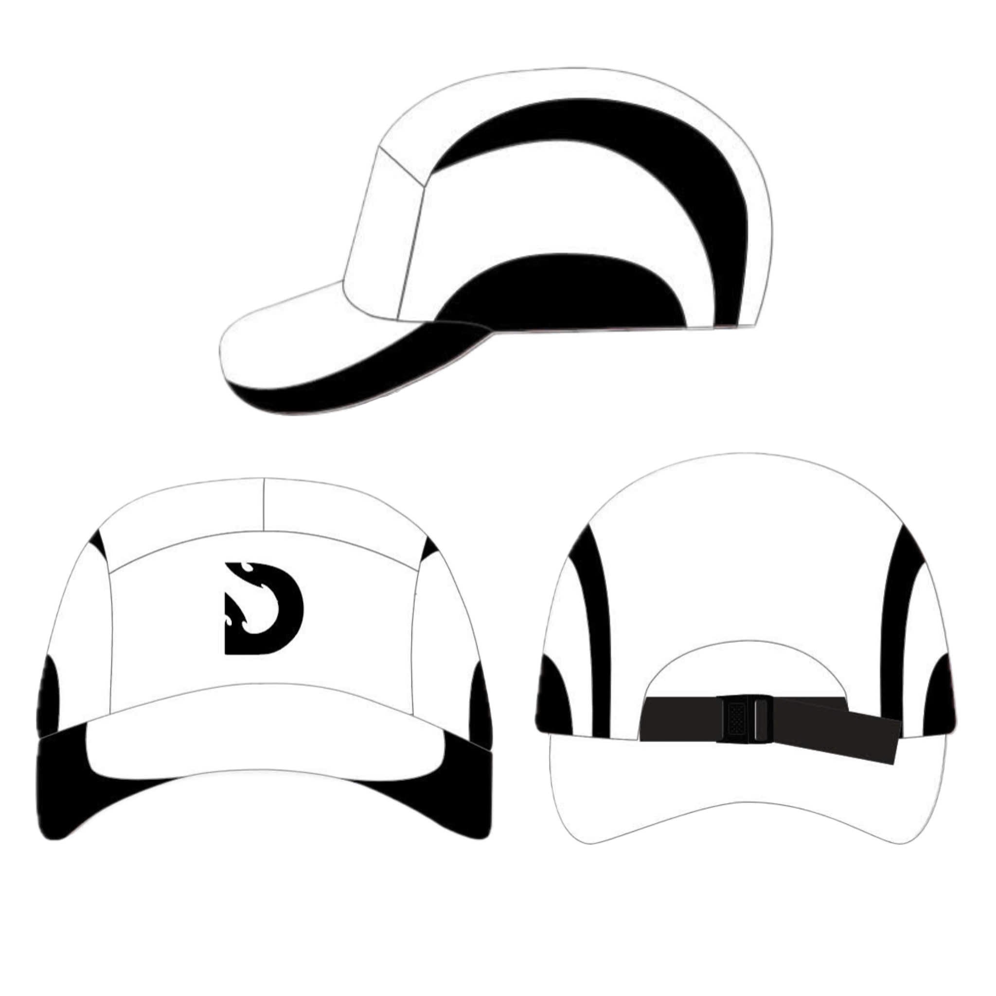  Mũ/Nón Degrey màu trắng phối đen lưỡi trai cap thêu logo thiết kế thời trang - CAPDT 
