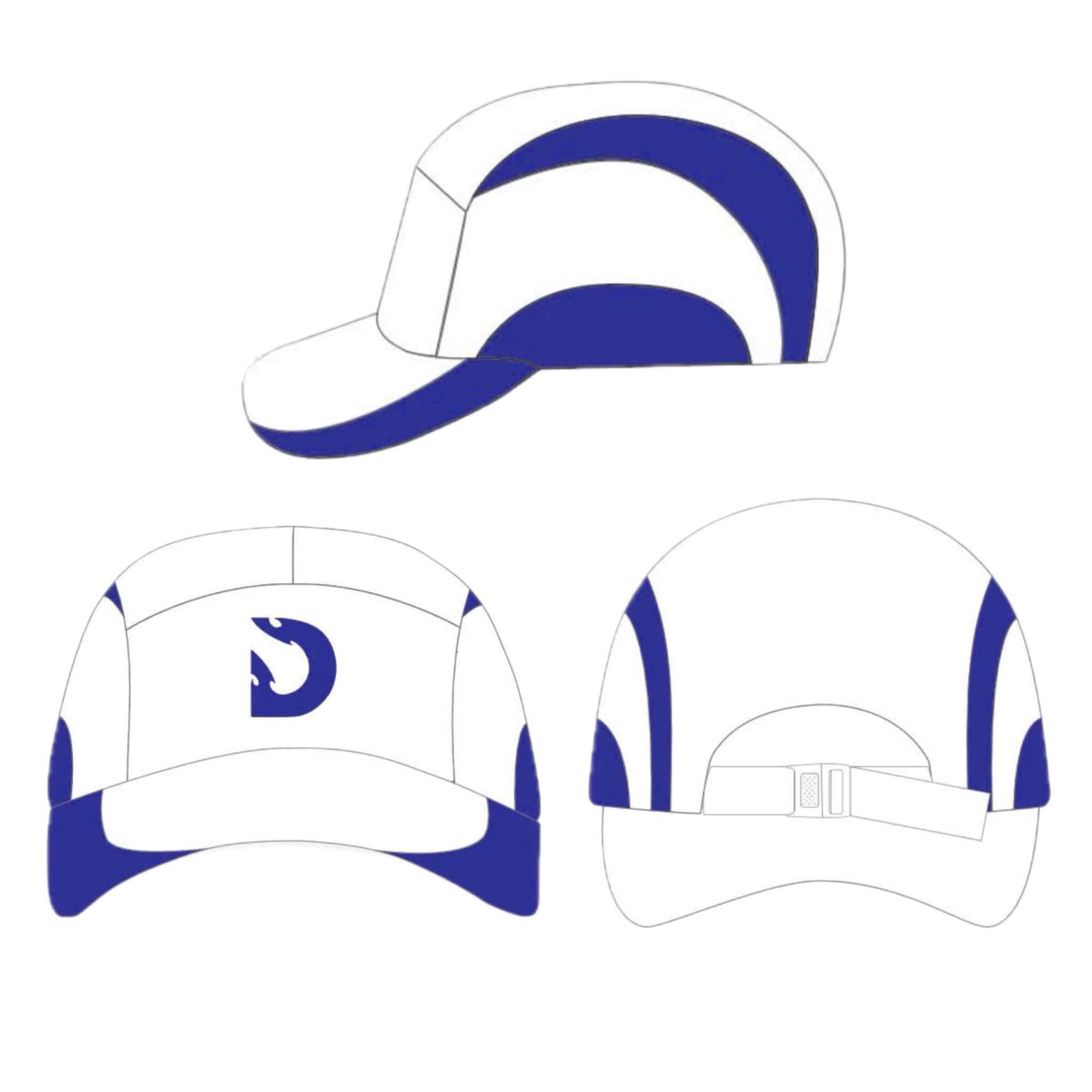  Mũ/Nón Degrey màu trắng phối xanh lưỡi trai cap thêu logo thiết kế thời trang - CAPTXA 
