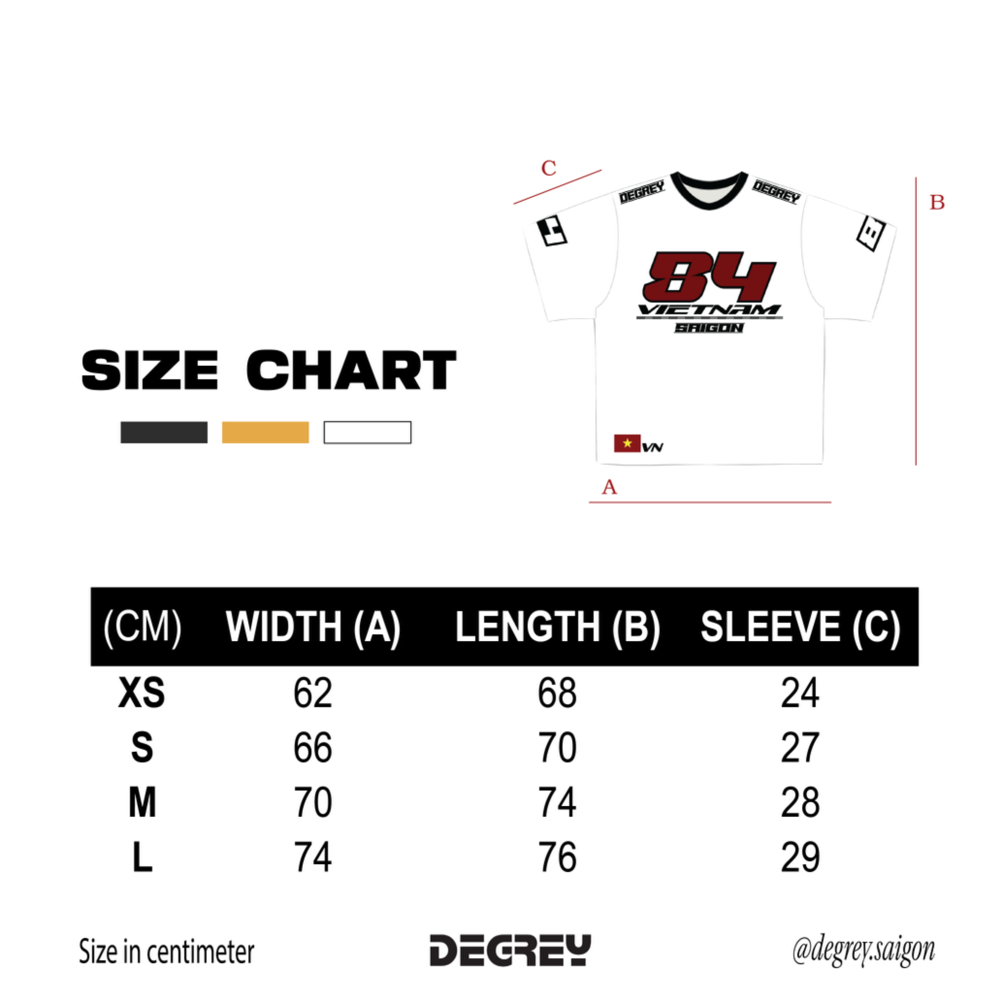  Áo thun Degrey Jersey cổ tim in hình thời trang thể thao nam nữ ss2 màu trắng- JERT2 