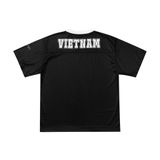  Áo thun Degrey Jersey cổ tim màu đen thời trang thể thao - JERD 