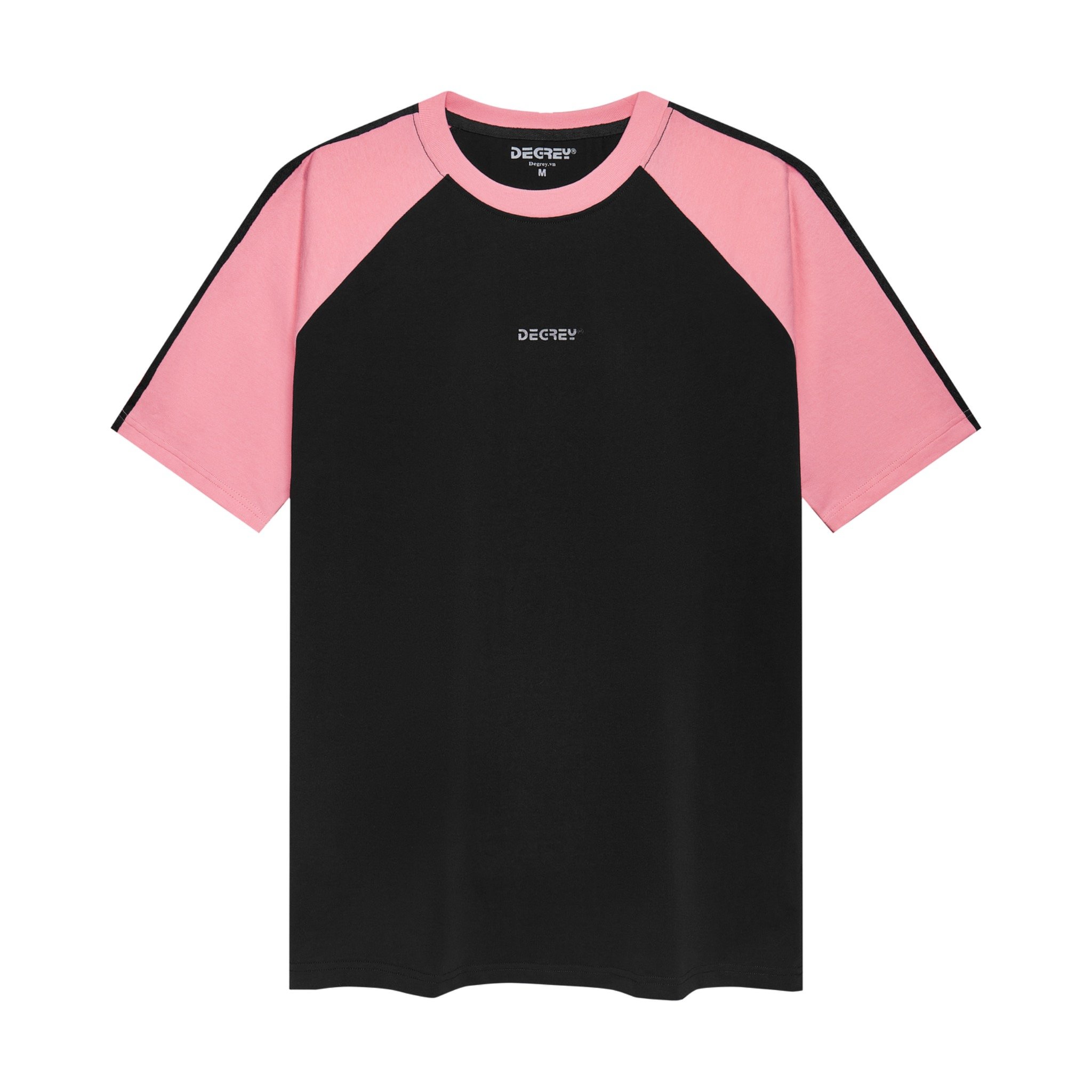  Degrey Raglan Line Đen Tee Đen Hồng - DRLDH 