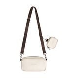  Túi da simili Degrey đeo chéo crossbody bag màu kem thiết kế thời trang nam nữ - CROSSK 