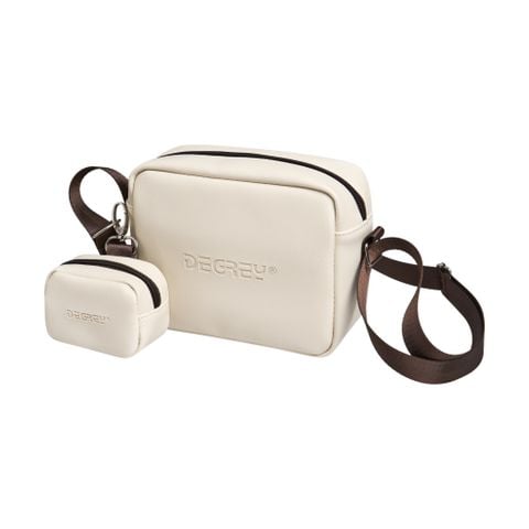  Túi da simili Degrey đeo chéo form vuông màu kem thời trang kiểu ngày thiết kế thường ngày - VUONGK 