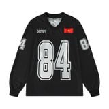  Áo thun Degrey Jersey cổ tim tay dài in hình thời trang thể thao nam nữ màu đen - TADAD 