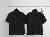  Degrey.Madmonks Pockets Short-Sleeved Black Shirt - DMPS 