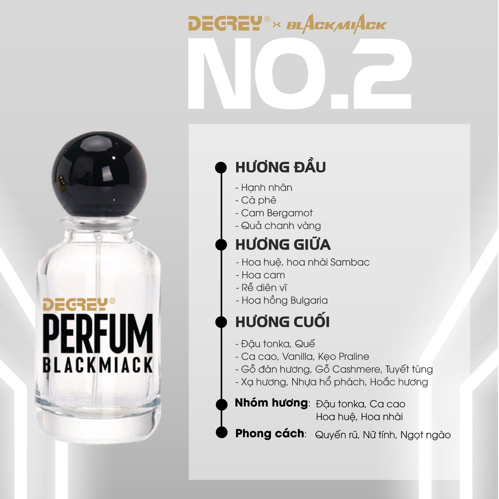  Nước hoa Degrey Black Miack No2. forher - HER 