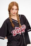  Áo khoác sơmi Jersey Degrey Baseball form rộng màu đen - BASED 