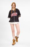  Áo khoác sơmi Jersey Degrey Baseball form rộng màu đen - BASED 