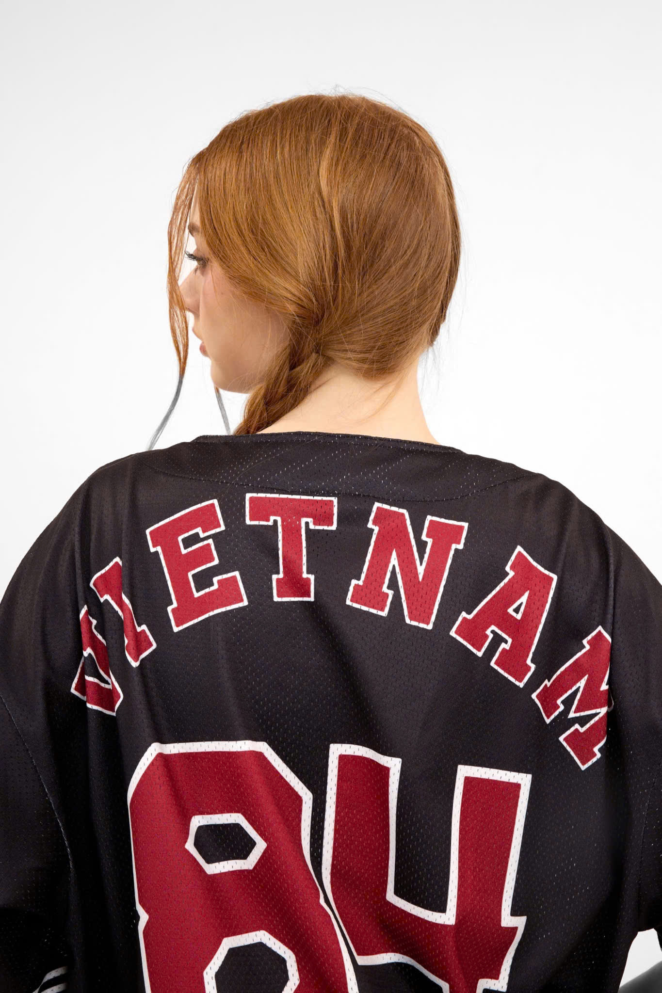  Áo khoác sơmi Jersey Degrey Baseball form rộng màu đen - BASED 