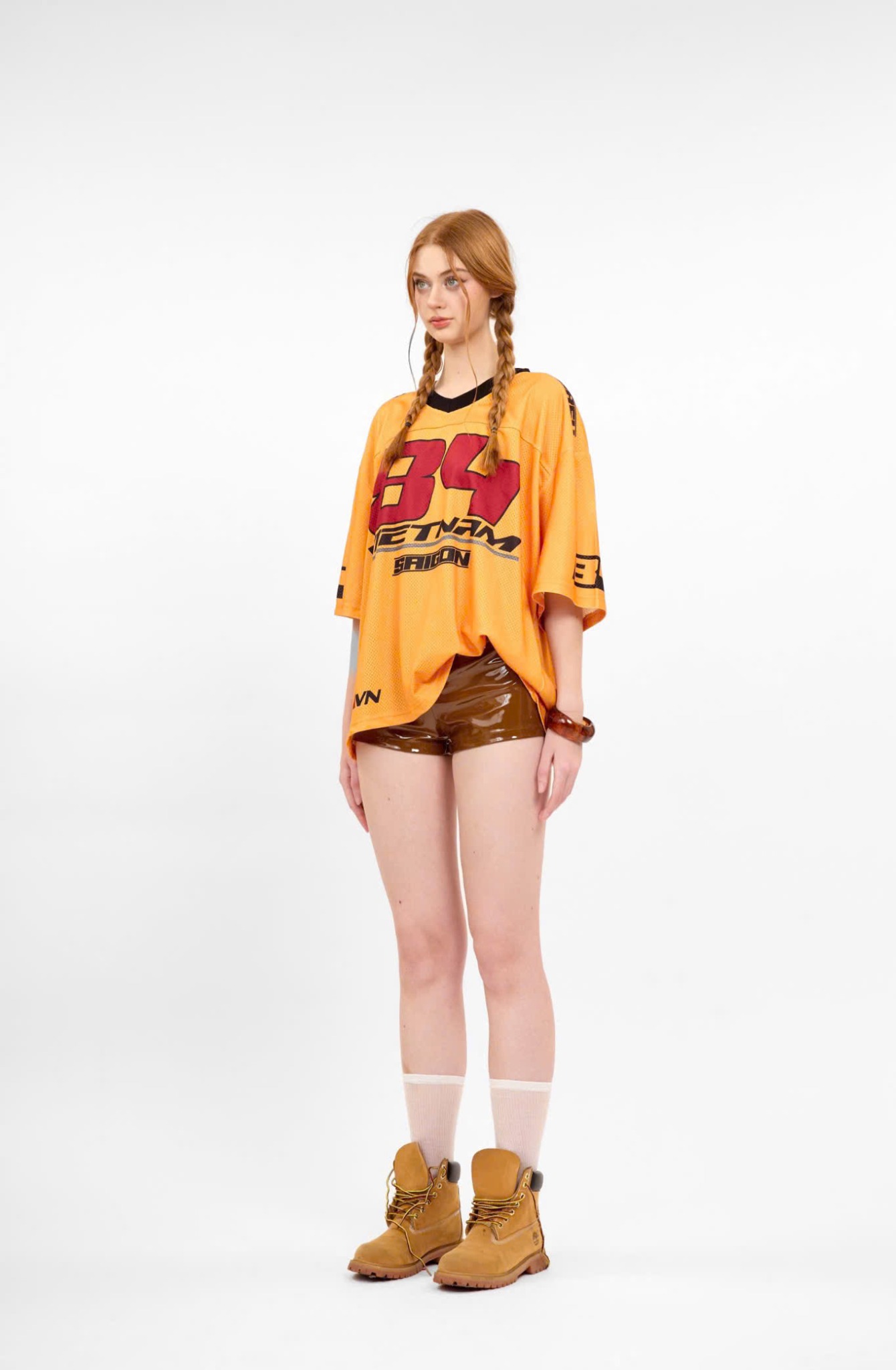  Áo thun Degrey Jersey cổ tim in hình thời trang thể thao nam nữ ss2 màu vàng- JERV2 