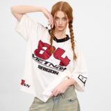  Áo thun Degrey Jersey cổ tim in hình thời trang thể thao nam nữ ss2 màu trắng- JERT2 