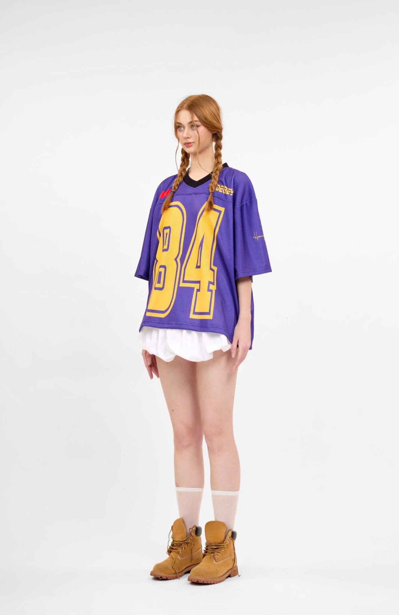  Áo thun Degrey Jersey cổ tim in hình thời trang thể thao nam nữ màu tím- JERP 