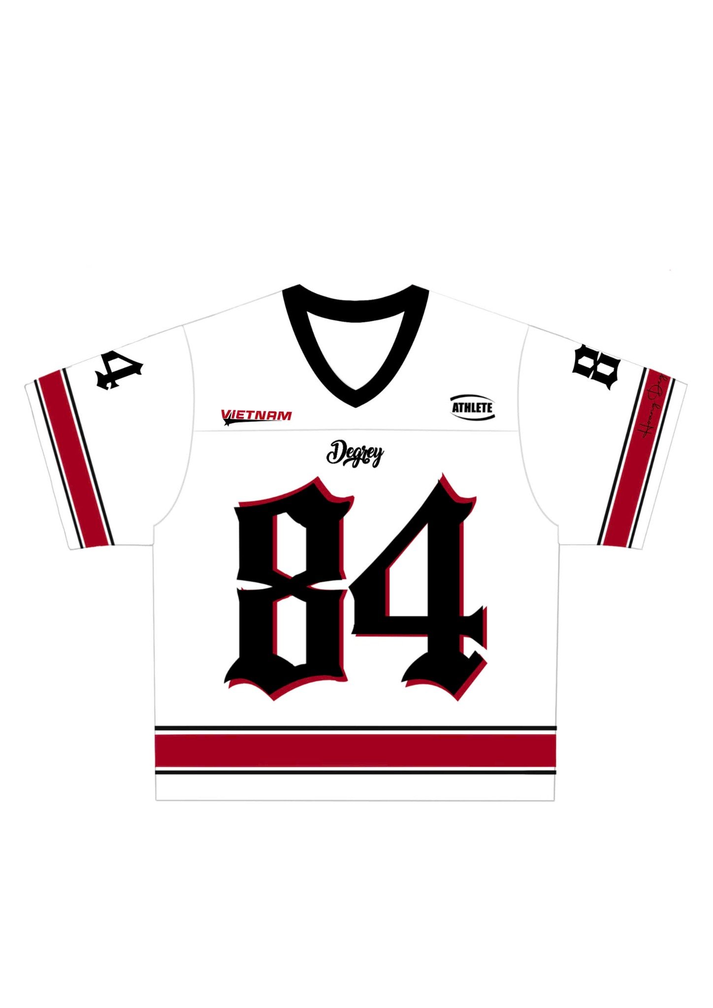  Áo thun Degrey Jersey cổ tim in hình thời trang thể thao nam nữ màu flexible x3- JERFLEX 