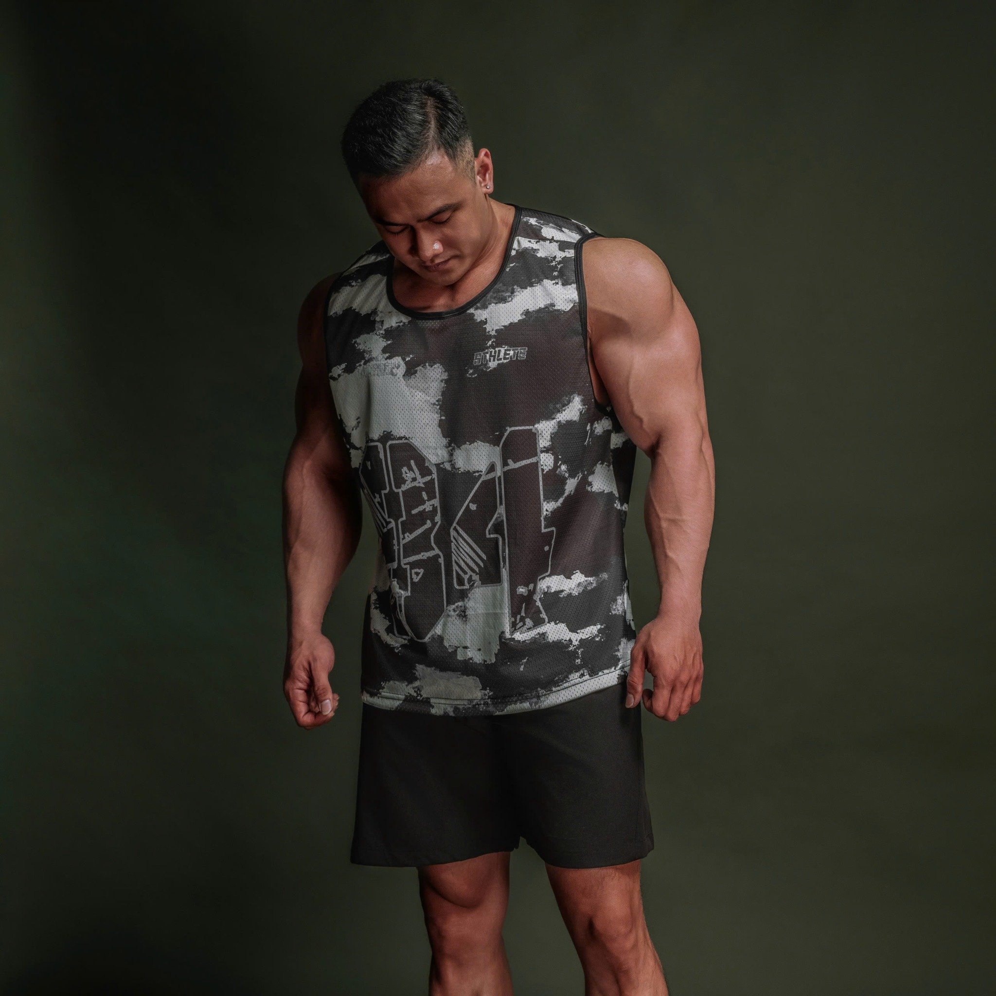  Áo ba lỗ Degrey Tanktop màu camo đen thời trang thể thao - TANKCAMODEN 