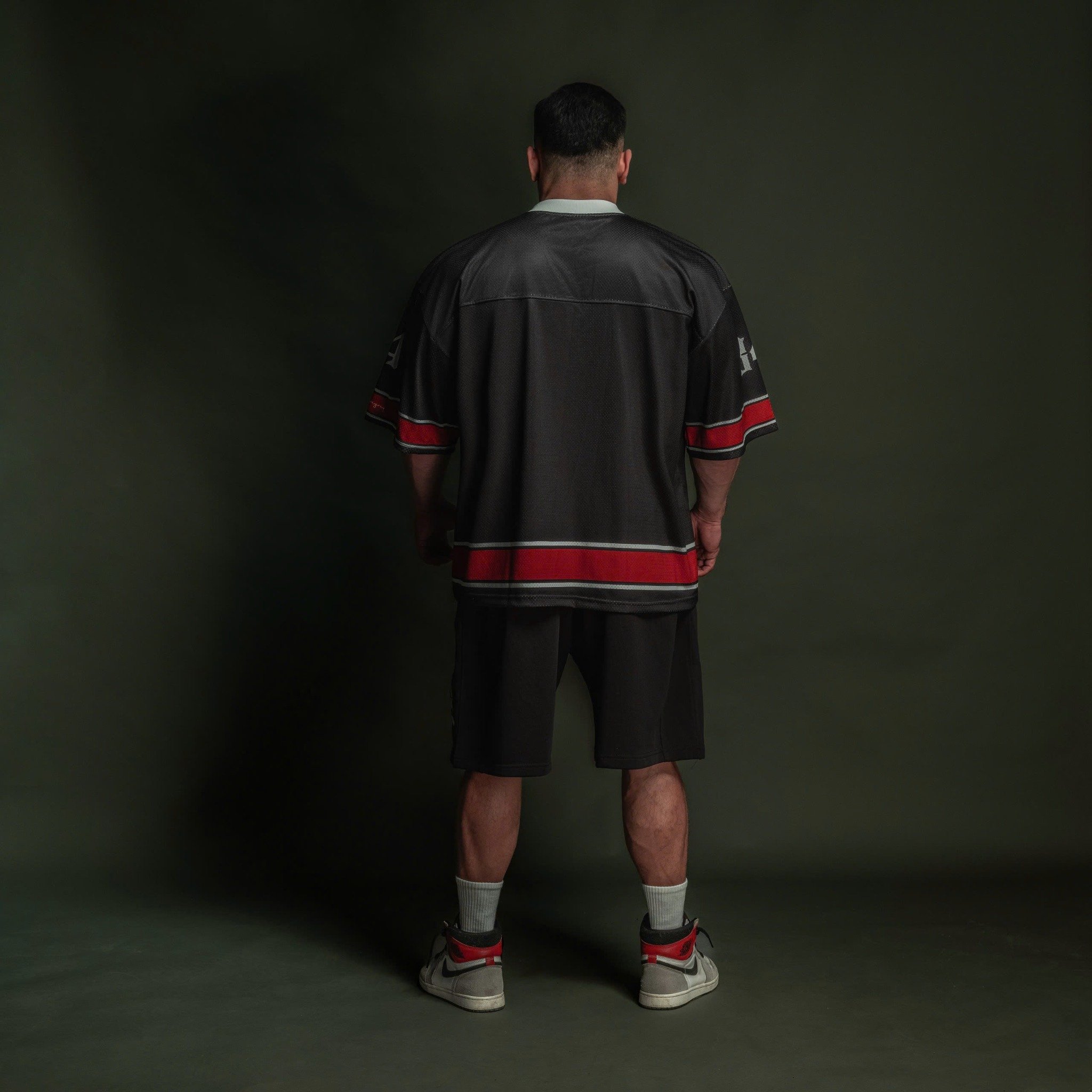  Áo thun Degrey Jersey cổ tim màu đen thời trang thể thao màu flexible x3- JERFLEXDEN 