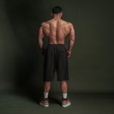  Quần lửng chân cua màu đen in logo Degrey short pant - SHOPADLOGO 