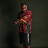  Áo thun Degrey Jersey cổ tim màu đỏ thời trang thể thao màu flexible x3- JERFLEXDO 