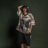 Áo thun Degrey Jersey cổ tim in hình thời trang thể thao nam nữ màu camo- JERCAMO 