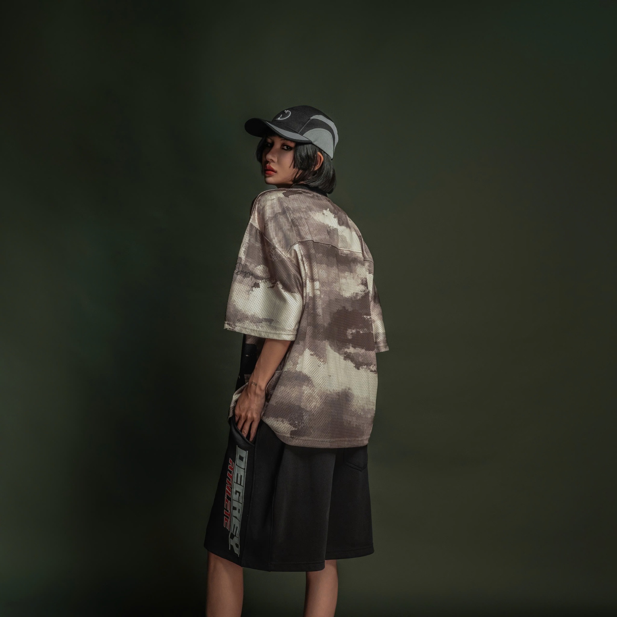  Áo thun Degrey Jersey cổ tim in hình thời trang thể thao nam nữ màu camo- JERCAMO 