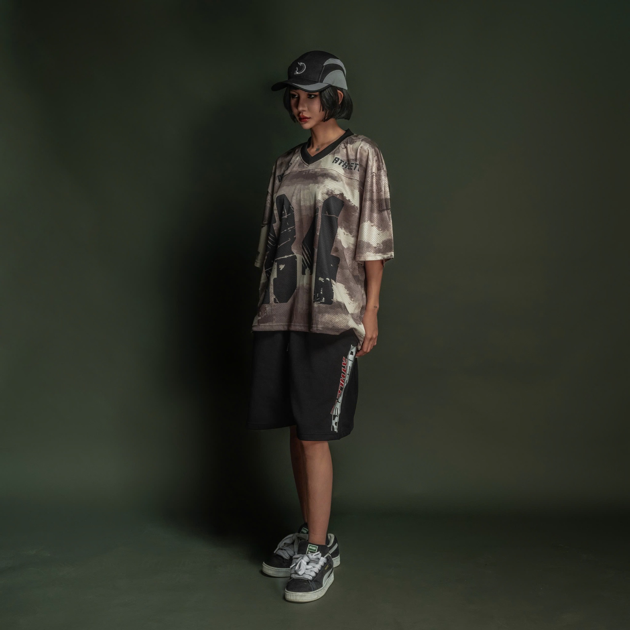  Áo thun Degrey Jersey cổ tim in hình thời trang thể thao nam nữ màu camo- JERCAMO 
