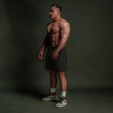  Quần dù ngắn màu đen thiết kế thể thao Degrey short pant - QADU 