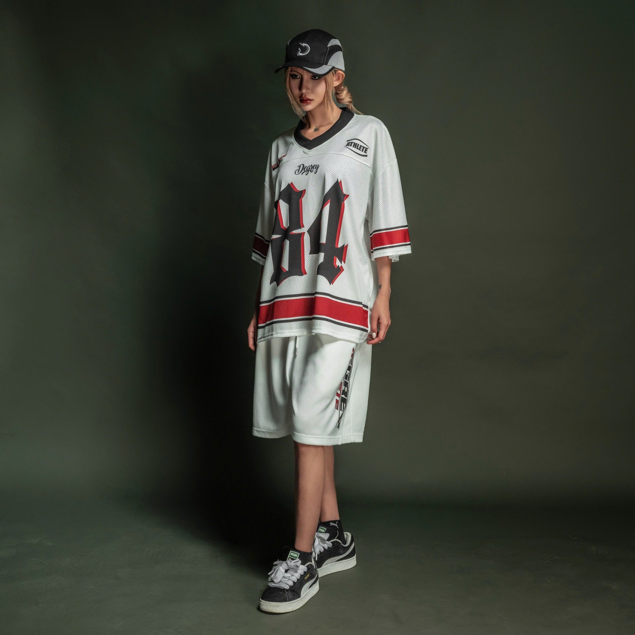  Áo thun Degrey Jersey cổ tim in hình thời trang thể thao nam nữ màu flexible x3- JERFLEX 