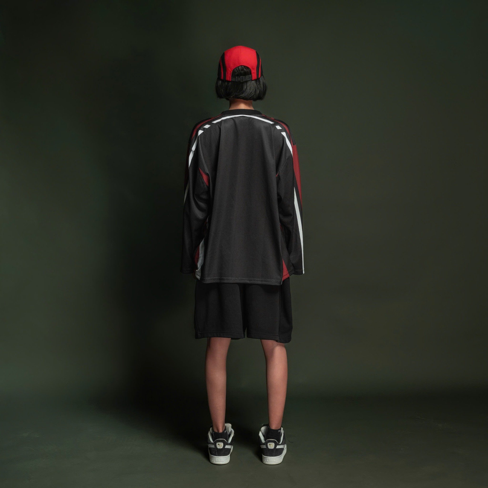  Áo thun tay dài màu đen Degrey Jersey long sleeve cổ tim in hình thời trang thể thao nam nữ Flexible x3 color - FLEXDEN 