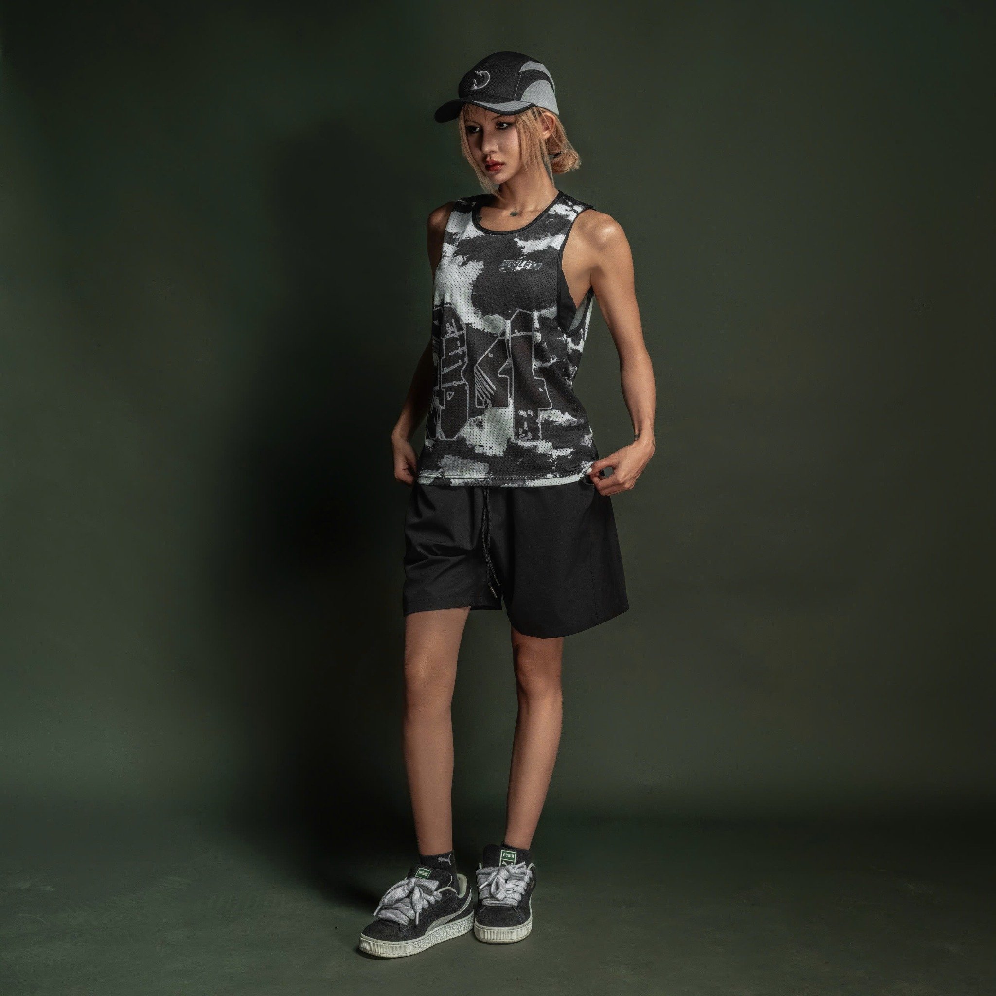  Áo ba lỗ Degrey Tanktop màu camo đen thể thao thời trang nam nữ - TANKCAMODEN 