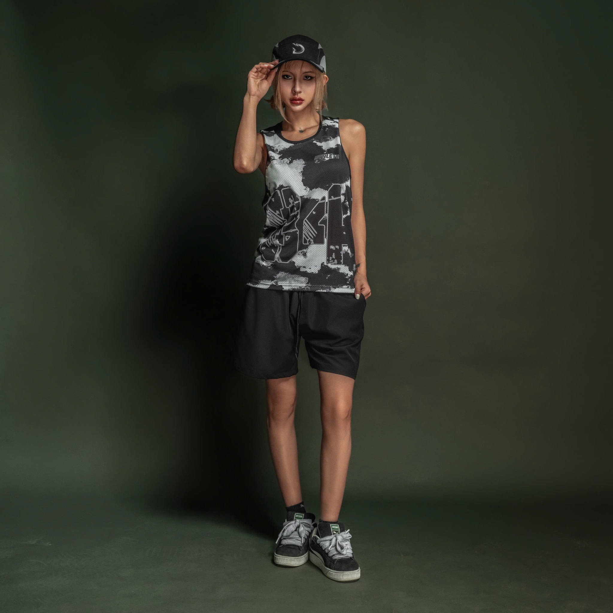  Áo ba lỗ Degrey Tanktop màu camo đen thể thao thời trang nam nữ - TANKCAMODEN 