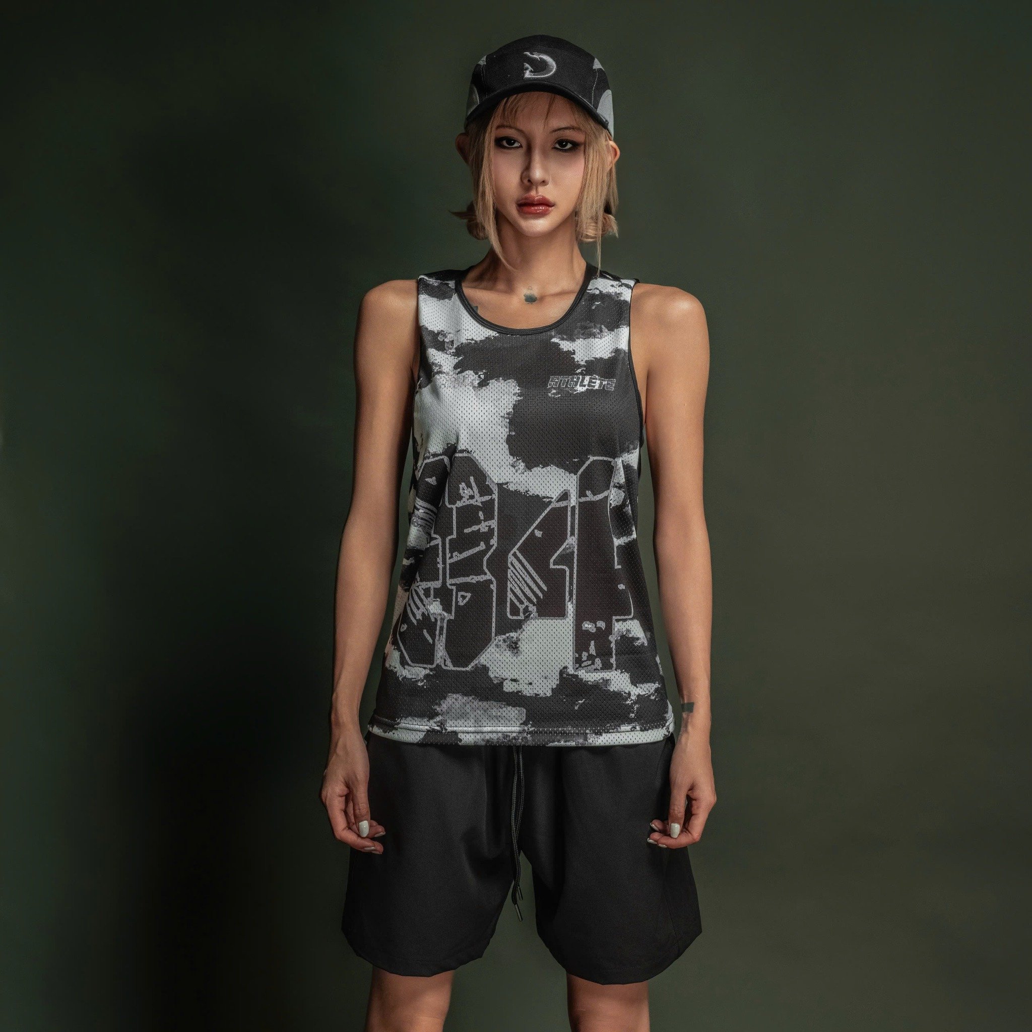  Áo ba lỗ Degrey Tanktop màu camo đen thể thao thời trang nam nữ - TANKCAMODEN 