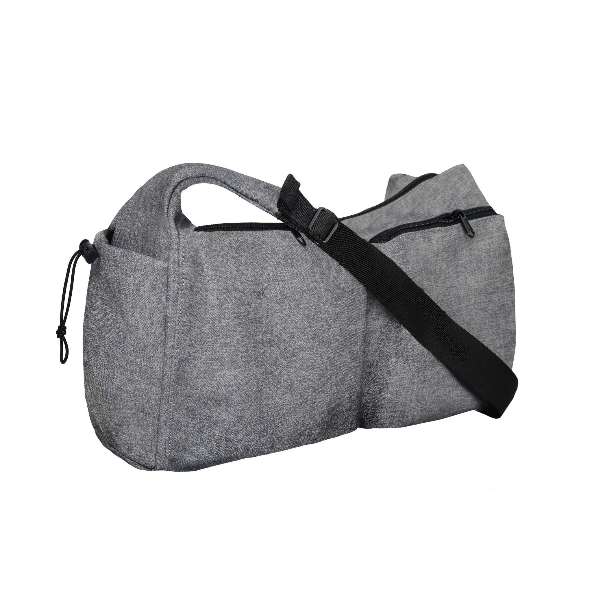  Túi Da simili màu xám jean Degrey Big Logo shoulder bag - SIXAM 