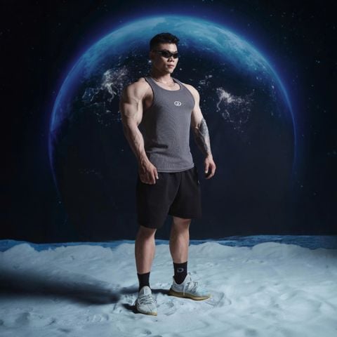  Áo Ba Lỗ Degrey Thun Gân màu XÁM TankTop Rib - TANKRIBXAM 