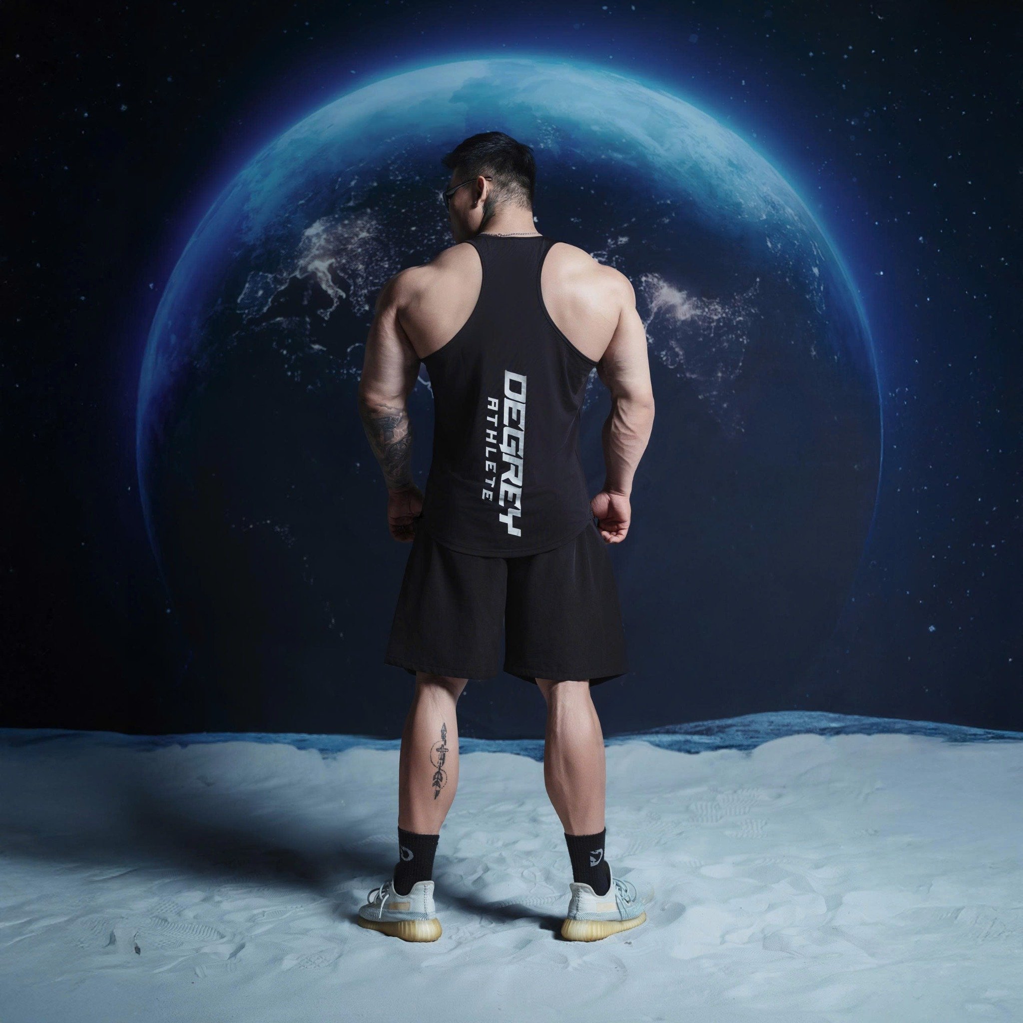  Áo Ba Lỗ Tanktop màu đen vải thun Gym Thể Thao - Local Brand Degrey sport wear - BLGATH 