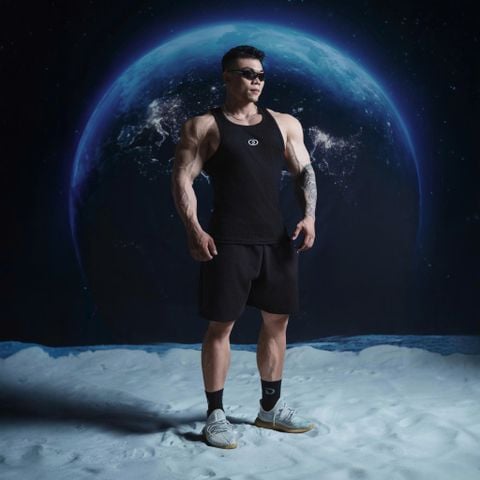  Áo Ba Lỗ Degrey Thun Gân màu ĐEN TankTop Rib - TANKRIBDEN 