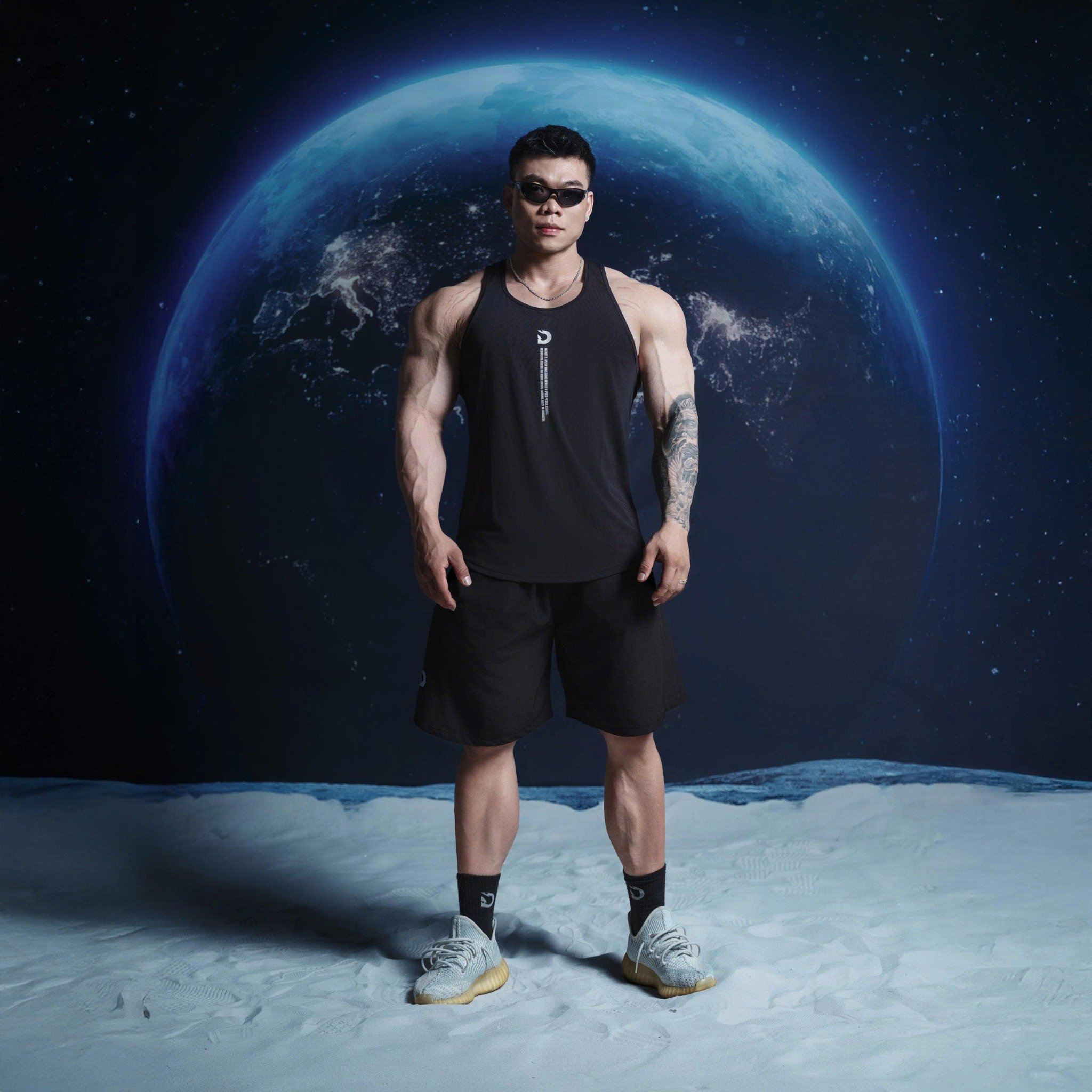  Áo Ba Lỗ Tanktop màu đen vải thun Gym Thể Thao - Local Brand Degrey sport wear - BLGATH 