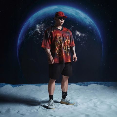  Áo thun Degrey Jersey màu camo đỏ cổ tim in hình thời trang thể thao - JERCAMODO 