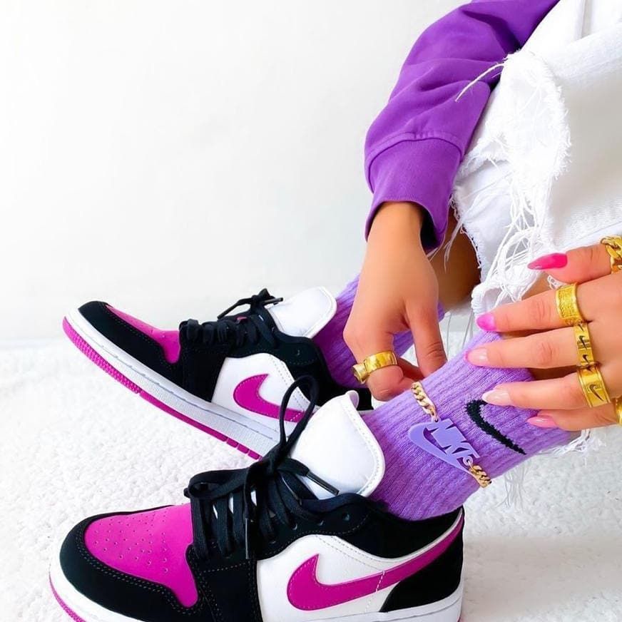 nike jordan 1 low black cactus flower