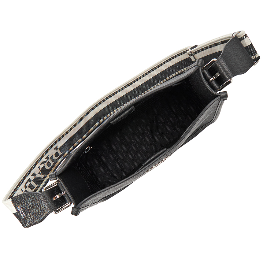 Túi Prada Vitello Dino 'Black' 1BC073-2DKV-F0002